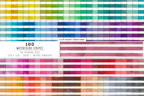 100 Watercolor Stripes Papers for Backgrounds That Breathe Life Into Editorial Content