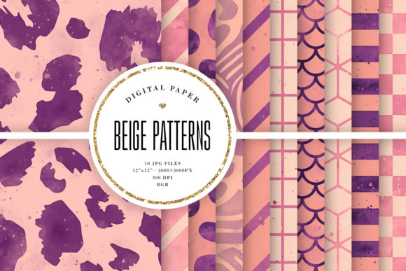 Beige Digital Paper & Watercolor Patterns: A Designer’s Practical Review