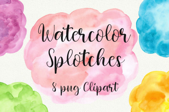 Candy Watercolor Splotches Clip Art for Backgrounds Done Right
