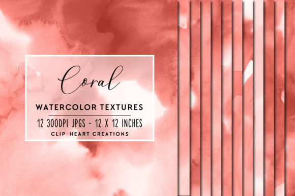 Coral Watercolor Digital Papers Bring Soft, Artistic Charm to Local Branding Projects
