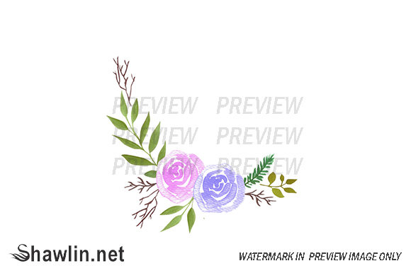 Elegant Watercolor Roses Bouquet for Web Elements Branding