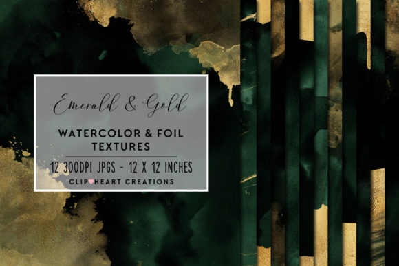 Emerald Gold Watercolor and Foils: A Designer’s Take on Premium Backgrounds