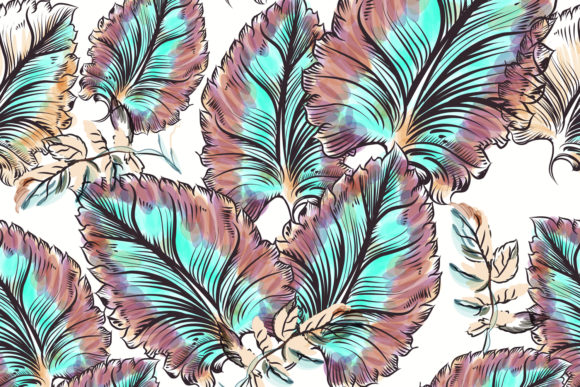 Floral Vector Leaf Pattern Watercolor for Modern Blog & Editorial Design