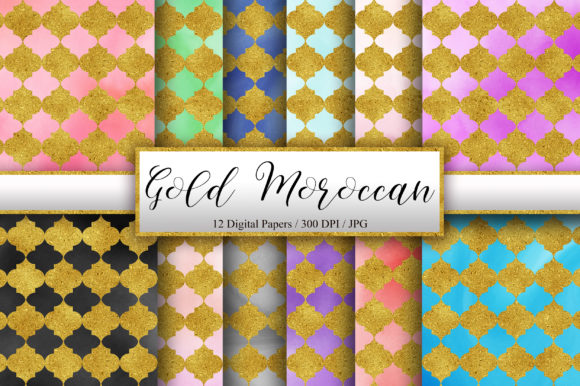 Gold Moroccan Watercolor Background: A Lush Pattern for Editorial & Digital Design