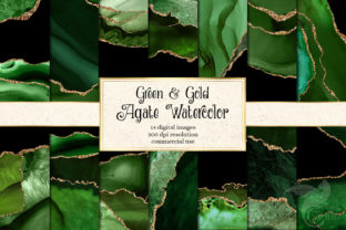 Green and Gold Agate Watercolor Textures for Brand Storytelling