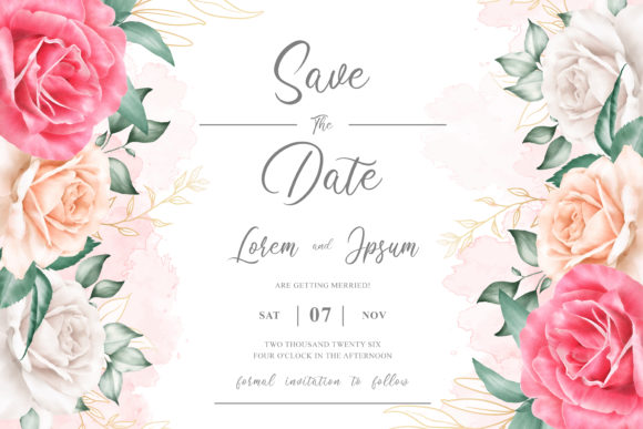 h1Elegant Creamy Watercolor Floral Frame for Print Templates Projects/h1
