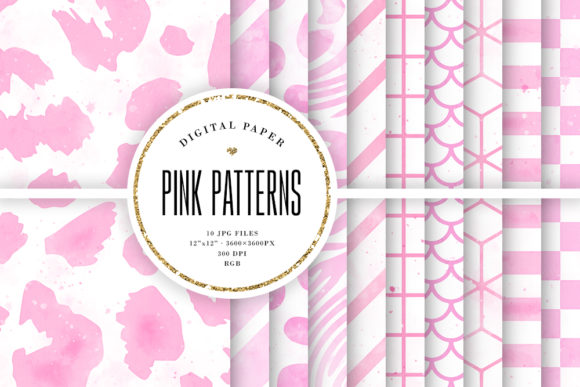 Pink Watercolor Patterns: A Soft, Versatile Design Asset for Local Branding