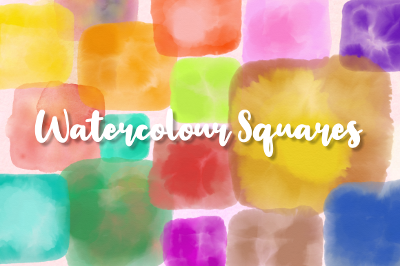Shabby Chic Watercolor Squares for Crafts & Handmade Business Design
