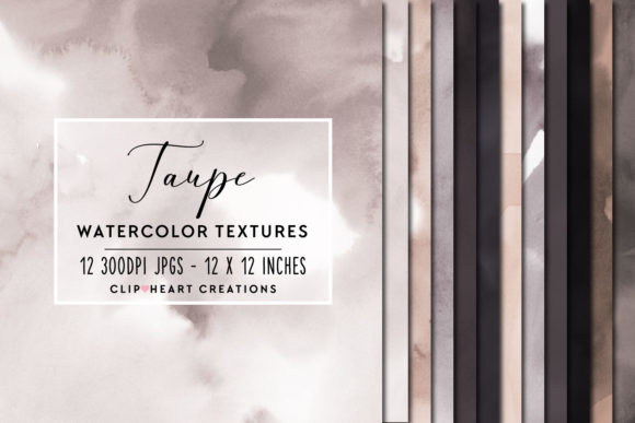 Taupe Watercolor Digital Papers