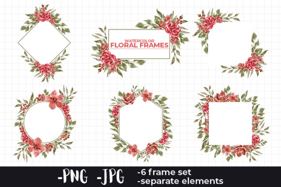 Watercolor Floral Frames Set: A Designer Review
