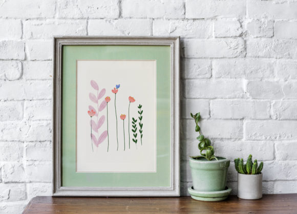 Watercolor Floral Print for Nature Branding