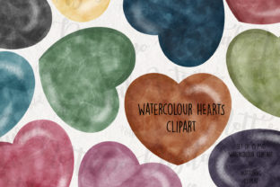 Watercolor Hearts Labels Clipart: A Crafty Touch for Branding and Marketing