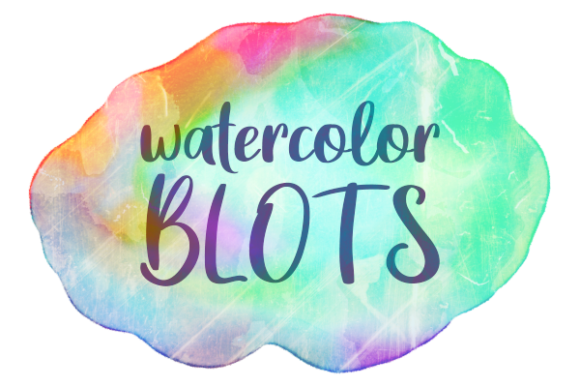 Watercolor Ink Blot Borders & Backgrounds for Real Crafting