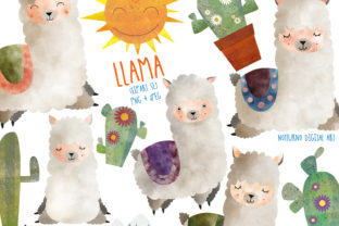 Watercolor Llama Printable for Local Business Branding in Crafts