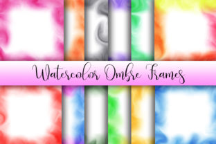 Watercolor Ombre Frames Background for Crafters & Etsy Sellers
