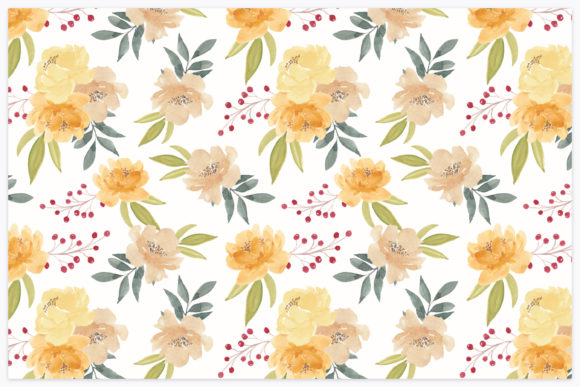 Watercolor Yellow Rose Flower Pattern Review